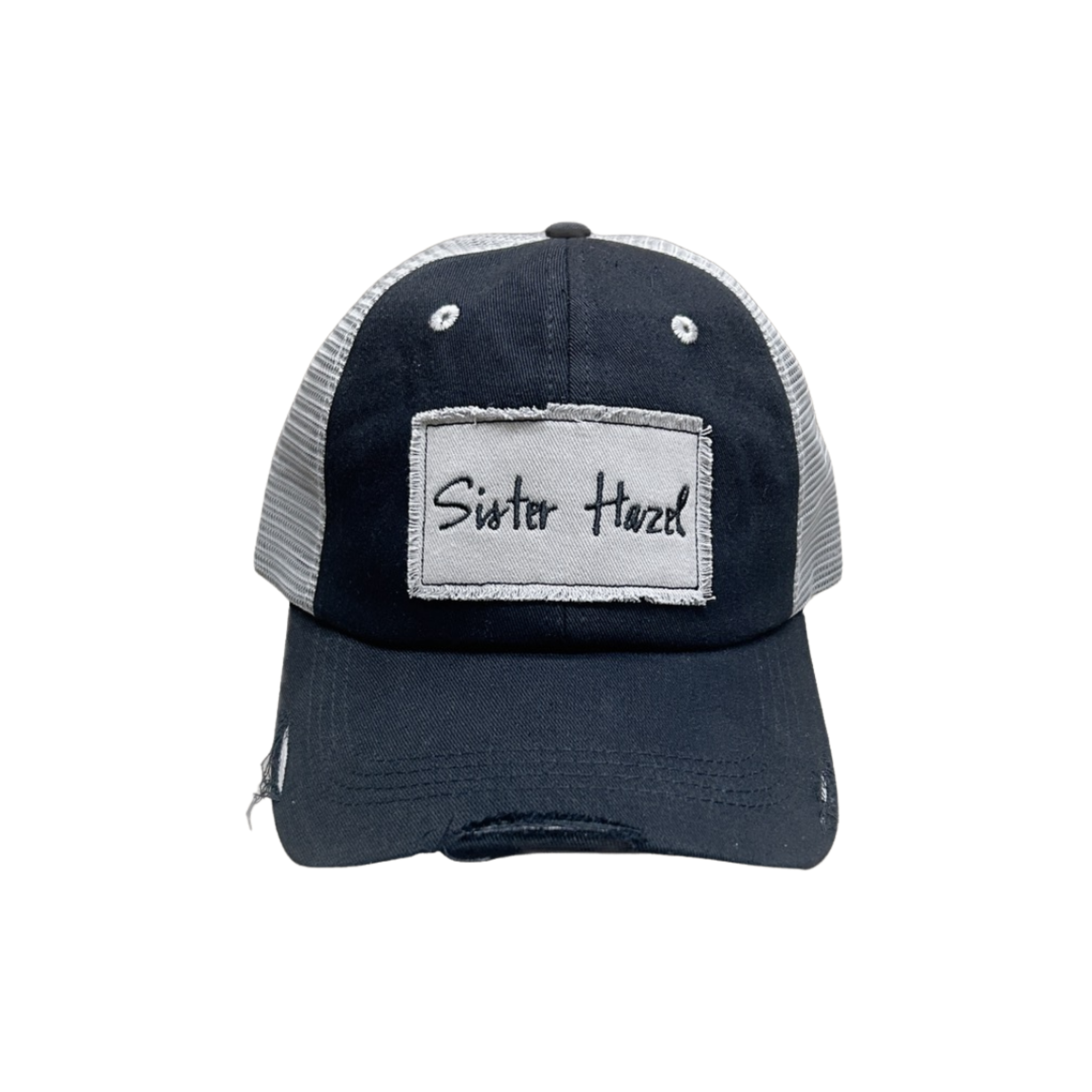Sister Hazel Retro Logo Distressed Trucker Hat